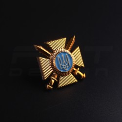 Беретний знак кокарда хрест ЗСУ нового зразка пластик 
