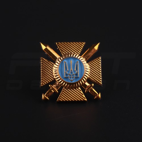 Беретний знак кокарда хрест ЗСУ нового зразка пластик   