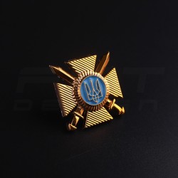 Беретний знак кокарда хрест ЗСУ нового зразка пластик 