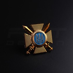 Беретний знак кокарда хрест ЗСУ нового зразка пластик 