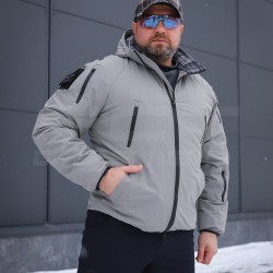 Куртка Хантер Balance 4W Stretch демісезон на флісі Сіра