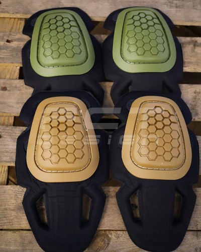 Наколінники тактичні вставні соти хакі та койот