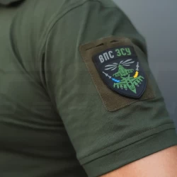 Футболка Поло ВСУ премиум Лакост хлопок хаки