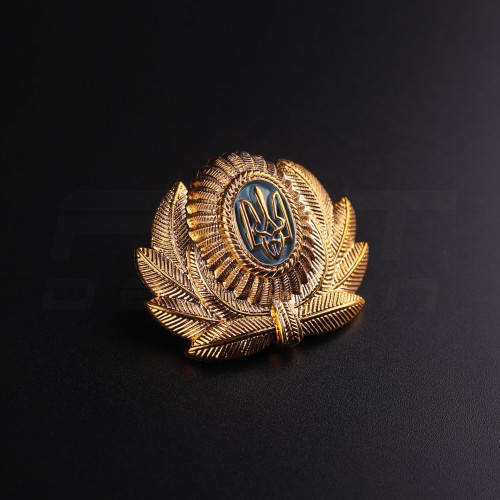 Беретний знак кокарда пластикова Тризуб України  