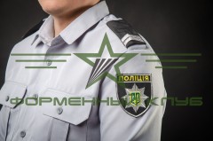 Формена сорочка Поліції для короткий рукав шведка сіра