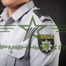 Формена сорочка Поліції для короткий рукав шведка сіра