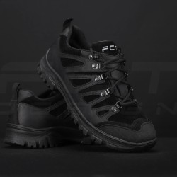 Кросівки тактичні зимові Вікінг шкіра Crazy Horse натуральне хутро чорні