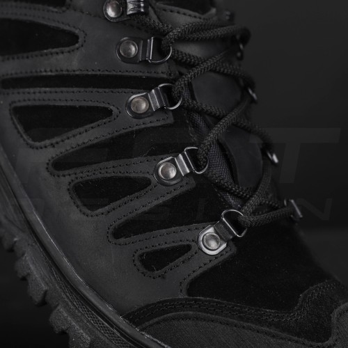 Кросівки тактичні зимові Вікінг шкіра Crazy Horse натуральне хутро чорні 38 38