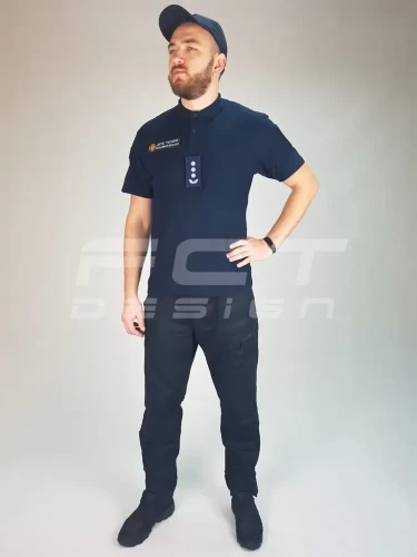 Футболка Поло для ДСНС темно-синя з липучками 42 42