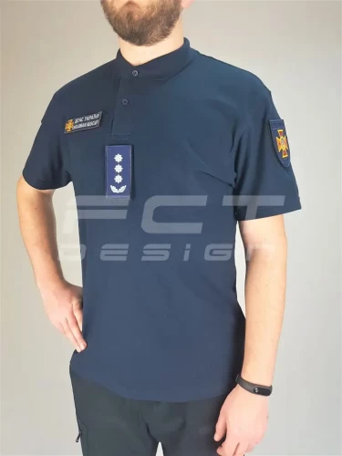Футболка Поло для ДСНС темно-синя з липучками 42 42