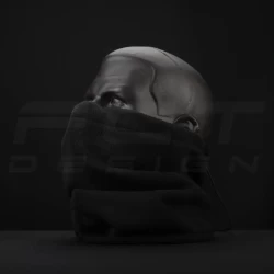 Бафф с утяжкой, шарф-труба флис Черный