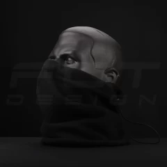 Бафф з утяжкою, шарф-труба фліс Чорний