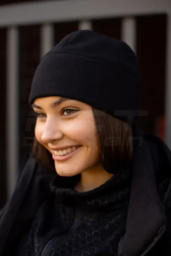 Шапка жіноча флісова Чорна XS XS