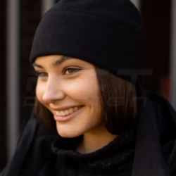 Шапка жіноча флісова Чорна