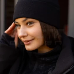 Шапка жіноча флісова Чорна