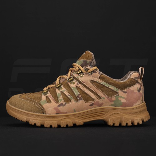 Кроссовки тактические зимние Викинг кожа Crazy Horse мех мультикам 38