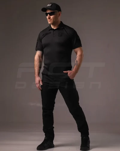 Футболка поло для Поліції вологовідвідна CoolPass чорна 42 42