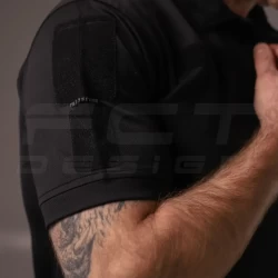 Футболка поло для полиции влагоотводная CoolPass черная