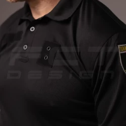Футболка поло для полиции влагоотводная CoolPass черная