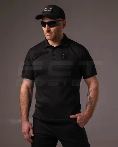 Футболка поло для Поліції вологовідвідна CoolPass чорна 42 42