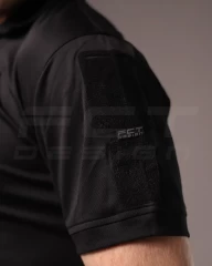 Футболка поло для Поліції вологовідвідна CoolPass чорна