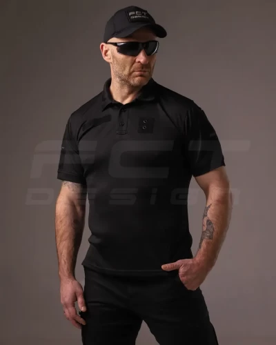 Футболка поло для Поліції вологовідвідна CoolPass чорна 42 42