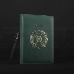 Блокнот дневник ВСУ А5 зеленый датированный на 2026 год