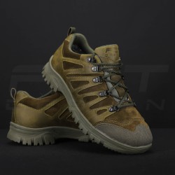 Кроссовки тактические зимние Викинг кожа Crazy Horse мех хаки