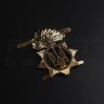 Беретный знак-Кокарда Национальной Гвардии Украины металл НГУ/Пламя