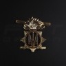 Беретний знак кокарда НГУ Національної Гвардії України Полум'я метал  