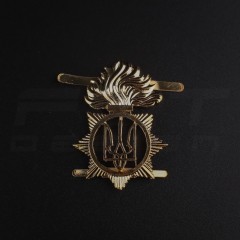 Беретний знак кокарда НГУ Національної Гвардії України Полум'я метал