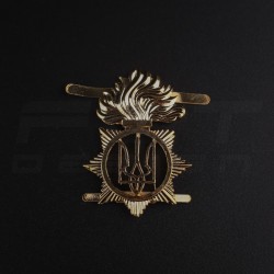 Беретний знак кокарда НГУ Національної Гвардії України Полум'я метал