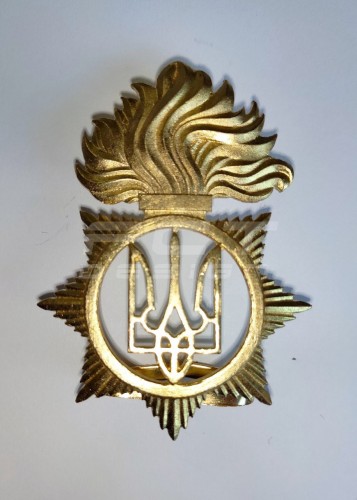 Беретний знак кокарда НГУ Національної Гвардії України Полум'я метал