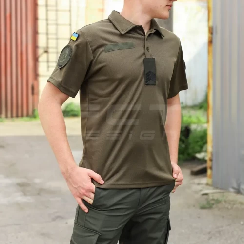 Футболка Поло НГУ вологовідвідна CoolPass antistatic хакі 42 42