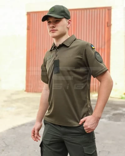 Футболка Поло НГУ вологовідвідна CoolPass antistatic хакі 42 42