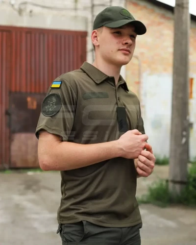 Футболка Поло НГУ вологовідвідна CoolPass antistatic хакі 42 42