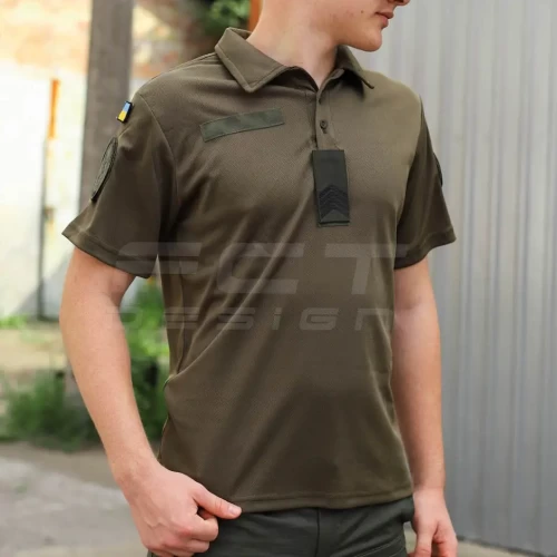 Футболка Поло НГУ вологовідвідна CoolPass antistatic хакі 42 42