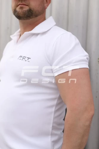 Футболка поло FCT Coolpass вологовідвідна біла 42 42