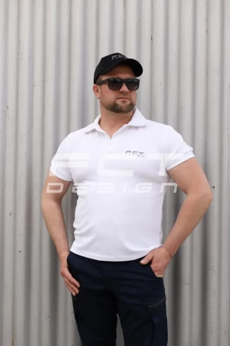 Футболка поло FCT Coolpass вологовідвідна біла 42 42
