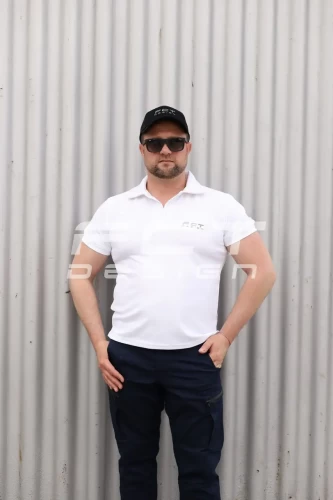 Футболка поло FCT Coolpass вологовідвідна біла 42 42