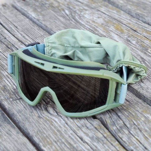 Окуляри маска балістичні + 3 лінзи хакі