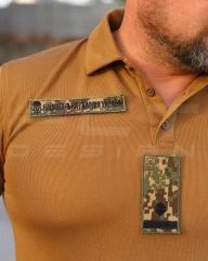 Футболка поло НГУ CoolPass з липучками койот