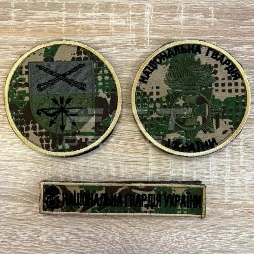 Погони та шеврони НГУ чорна нитка Хижак
