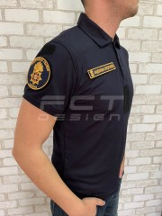 Футболка поло НГУ вологовідвідна CoolPass з нанесенням синя