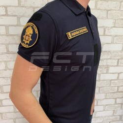 Футболка Поло НГУ влагоотводящая CoolPass с нанесением синяя