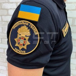 Футболка Поло НГУ влагоотводящая CoolPass с нанесением синяя