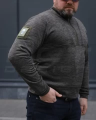 Кофта тактична Урбан Спандекс Меланж із блискавкою під горло Хакі