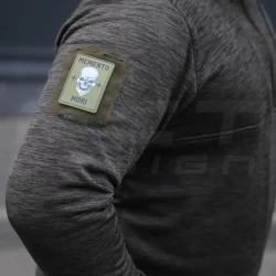 Кофта тактична Урбан Спандекс Меланж із блискавкою під горло Хакі