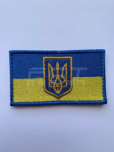 Прапорець на рукав тризуб на липучці