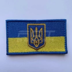 Прапорець на рукав тризуб на липучці